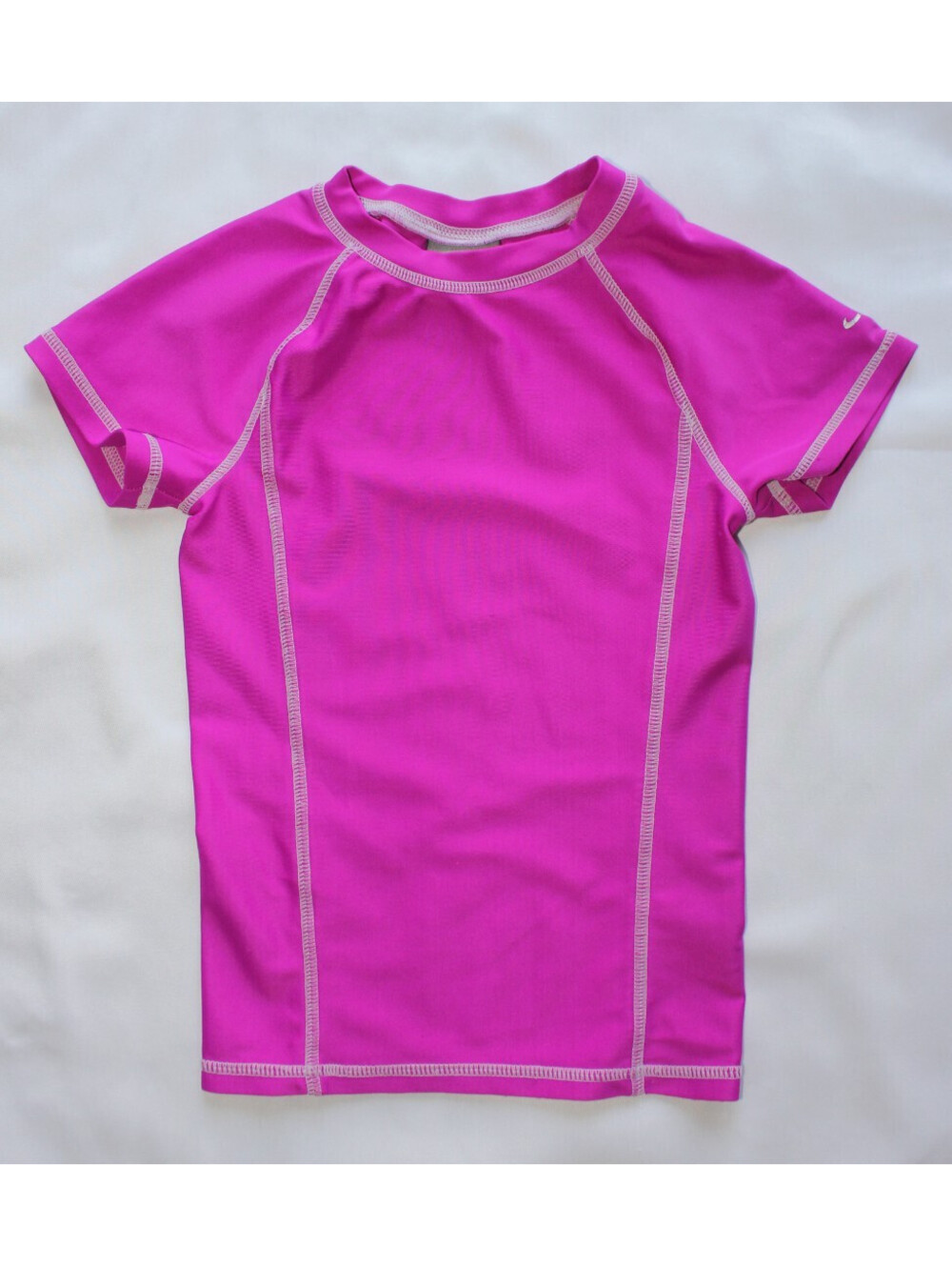 C9 Champion Kids Fuchsia Pink Short Sleeve Rash Guard Swim Top Youth XS